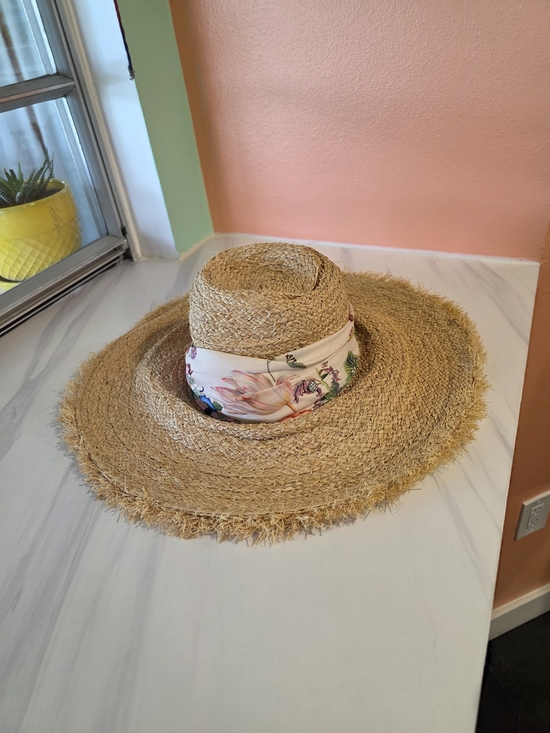 Johnny Was Dreamer Braided Raffia Fringe Hat Straw Boho Vacation Luxury main image 7